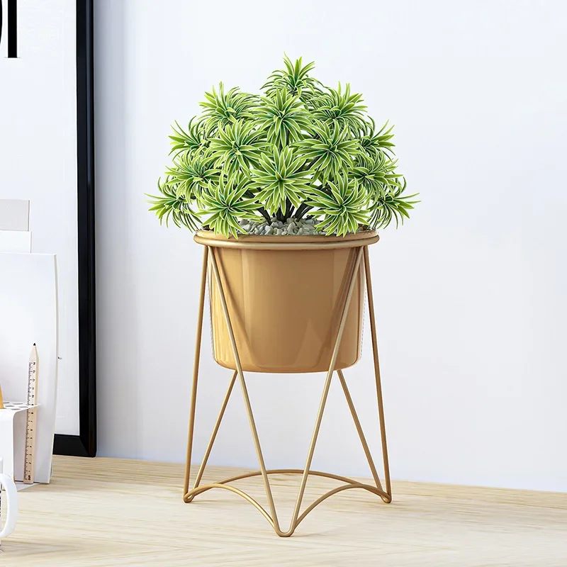 

Стеллаж для украшения интерьера балкона, простая железная рама для растений, устойчивая прочная настольная металлическая подставка для цветочного горшка, универсальный держатель для растений