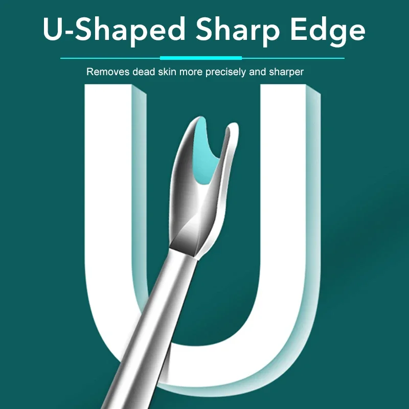 1 pz Nail Art Pusher Rimozione della pelle morta Stick Rod Gel Polish Pinzette in acciaio inossidabile Taglierina per unghie Nail Art Strumento per la cura della pelle del viso