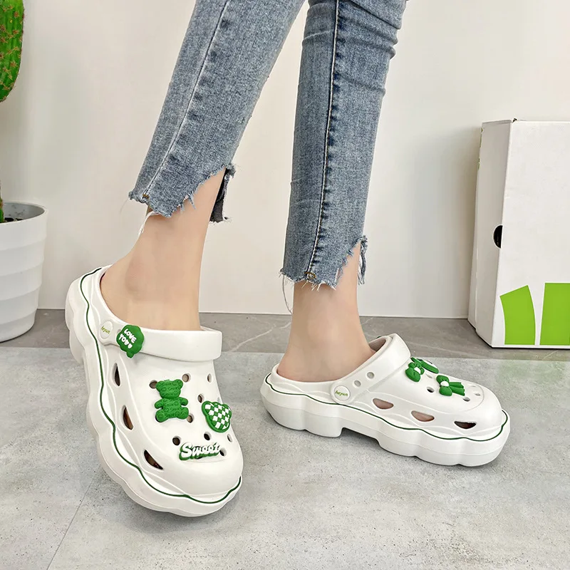 Women Sandals 2024 New Arrival Cute Clogs Fashion Street Beach Slides Height Increasing Slippers For Girls  Eva Slippers  beach