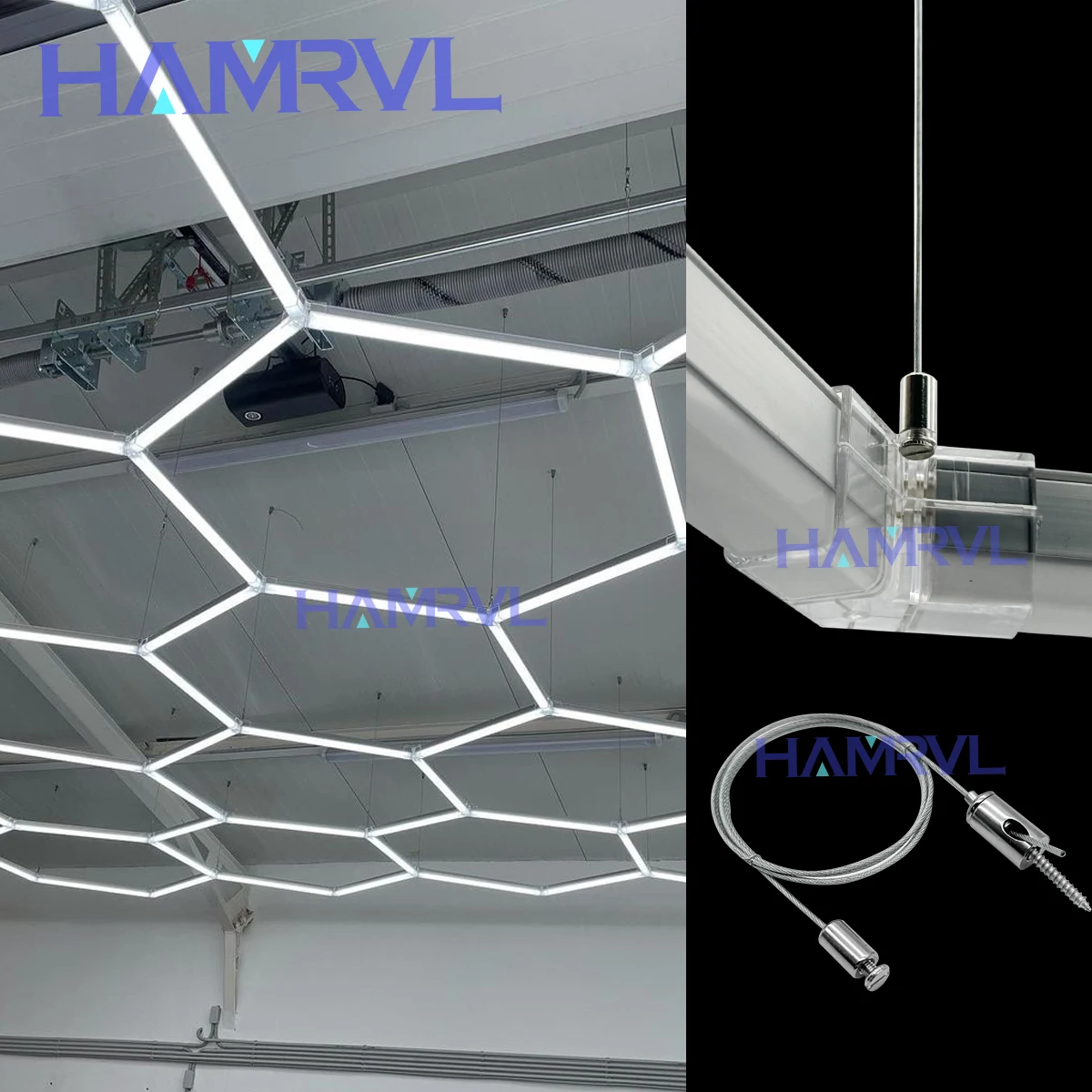 

Регулируемые подвесные цепи 100 см, потолочный светильник для шестиугольной подвесной светильник для гаража, подъемный провод, комплект аксессуаров, стальная веревка
