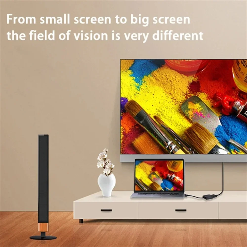 HD 1080P HDMI إلى VGA محول كابل عالية السرعة HDTV ذكر إلى أنثى VGA محول محول لأجهزة الكمبيوتر المحمول اللوحي رصد التلفزيون العارض #2