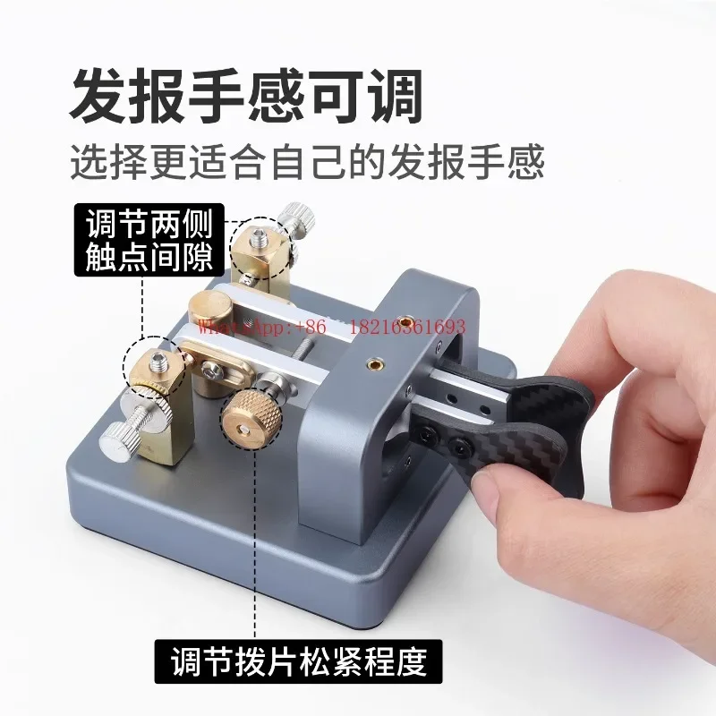 2026GOOD 3.5Mm Interface VK-6 Double Propeller Automatic Key, Shortwave Radio CW Transmission Key