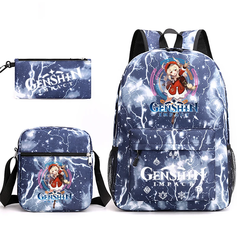 2022 Backpack Women Men Teen Schoolbag Travel Genshin Impact Backpack