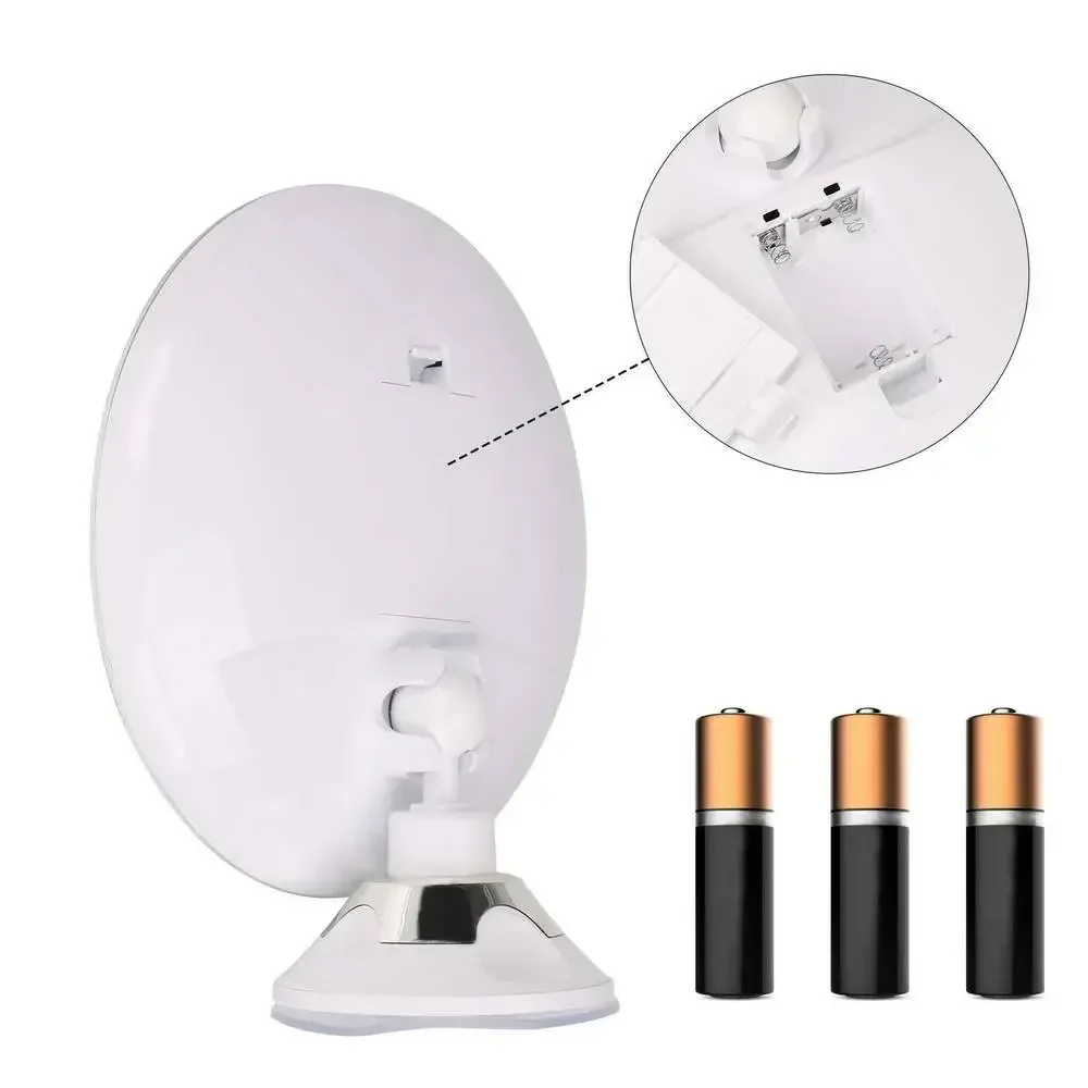 Flexible 10x Magnifying Vanity Mirror with Lights Touch Screen Lighting Dressing Makeup Lamp Bottom Sucker Portable Design LED