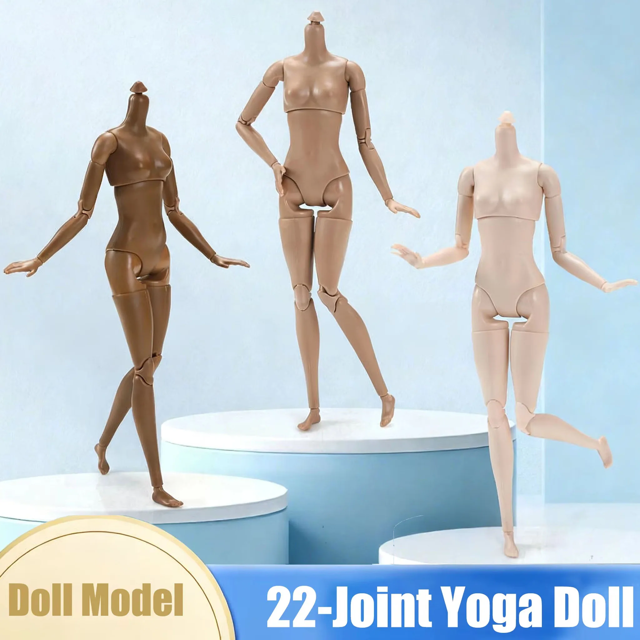 22-Joint Articulated Yoga Doll Body Female Action Figure BJD Doll Model Parts Scale Action Figure Multi Movable Jointed
