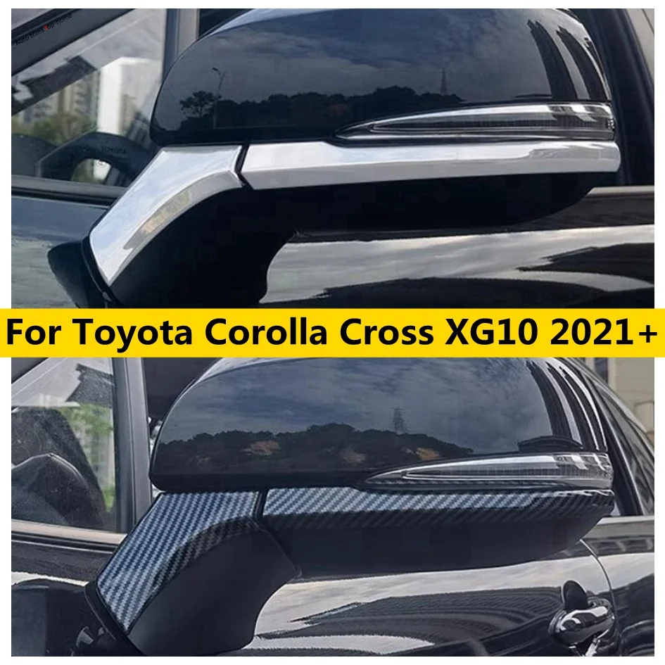 ABS Outside Rearview Mirror Decoration Strip Cover Trim Stickers Car Accessories For Toyota Corolla Cross XG10 2021 2022 2023