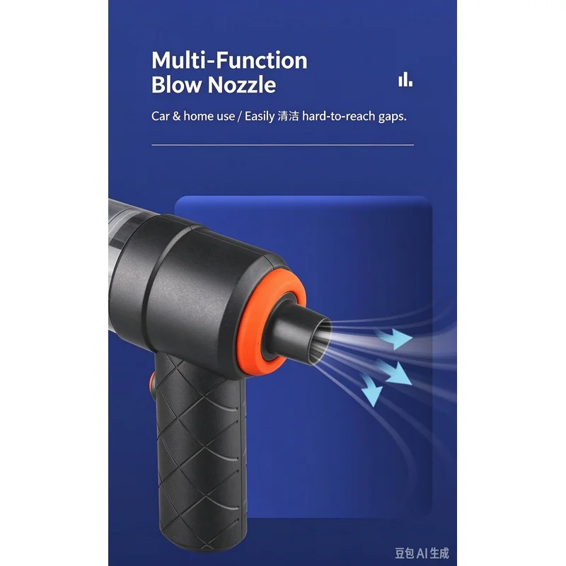 Small Mini High-Power Car Vacuum Cleaner, Suction & Blow Dual-Purpose Wireless Portable Handheld Vacuum Cleaner for Cars