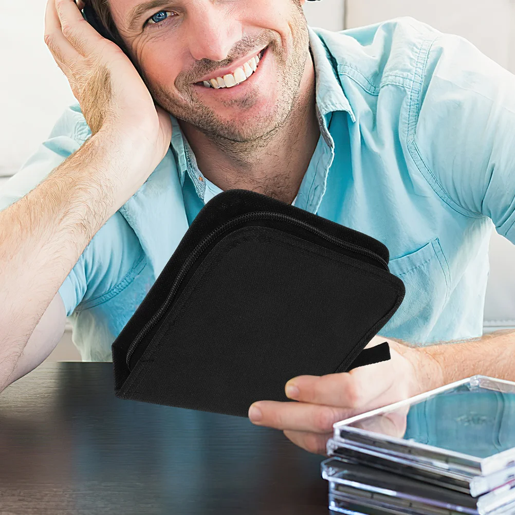 

2Pcs 40 Capacity Cd Dvd Storage Bag Organizer Portable Disc Holder Wallet Cd Case Dvd Case Disc Bag Cds Holder