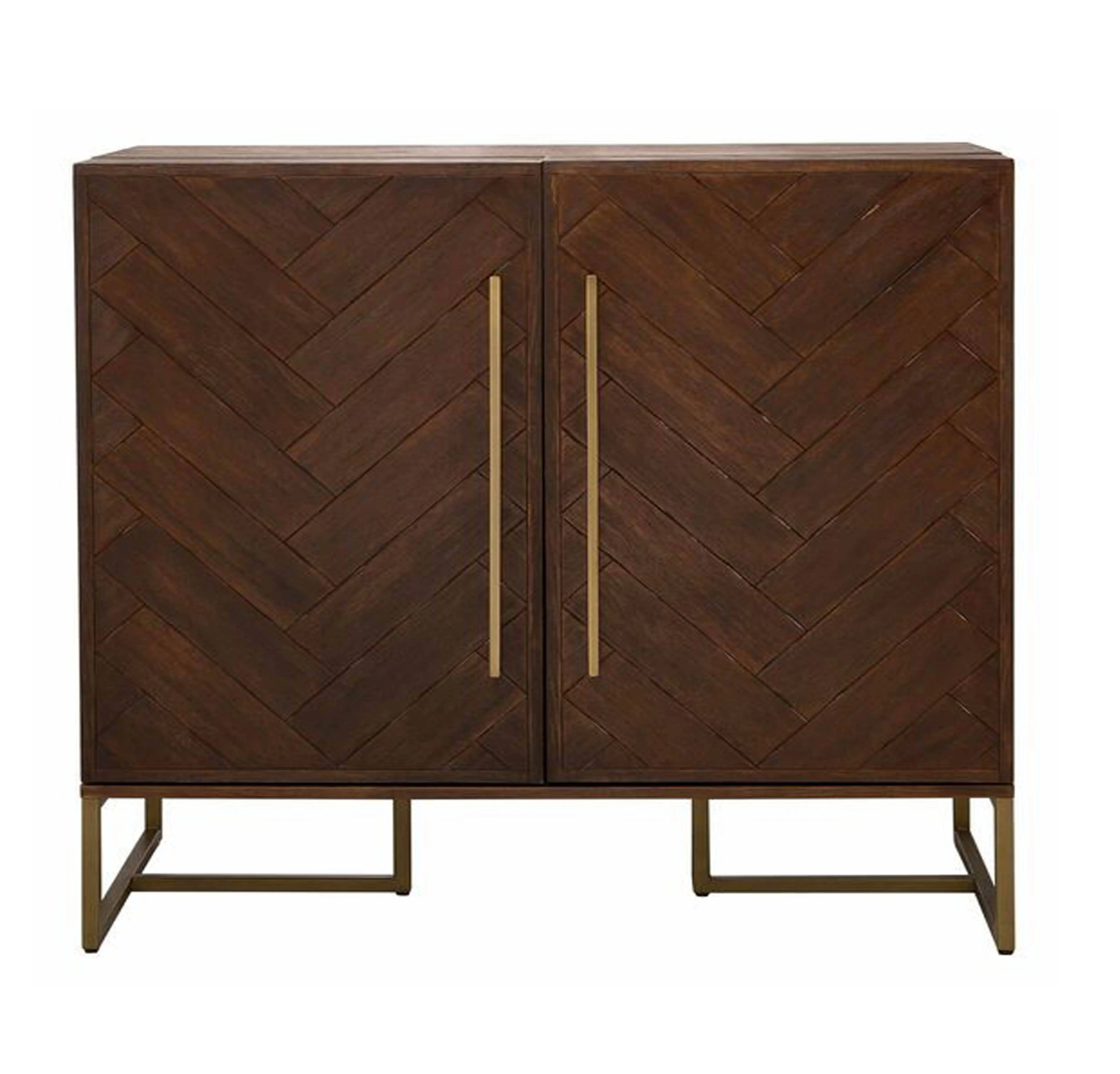 Z DU'S Modern Solid Wood Cabinet With Double-door Design,featuring Convenient Use And Ample Storage Space For Wineandwine Glasse