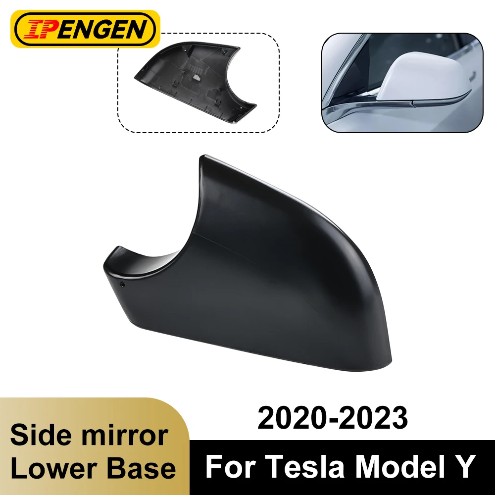 IPENGEN For 2020-2023 Tesla Model Y Side Car Wing Mirror Cover Lower Bottom Holder Mirror Frame Accessories 8202202 8202203