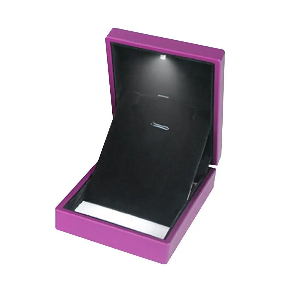 LED Lighted Gift Box Engagement Box Jewelry Box for Ring Earring Necklace Case LED Wedding Rings Box with Backlight C4Q4