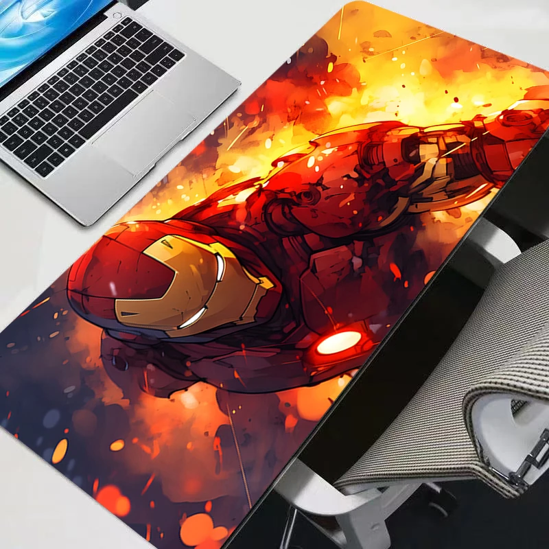 أنيمي الألعاب سرعة مسند الماوس الرجل الحديدي لأفضل هدية ألعاب كبيرة خزانة الماوس حصيرة لوحة المفاتيح ماوس الكمبيوتر مكتب الكمبيوتر حصيرة مكتبية