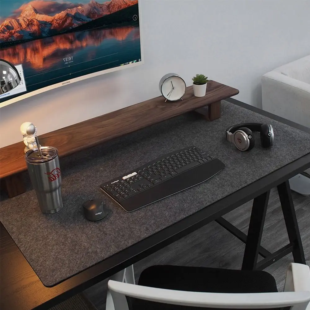 

Professional Gaming Accessories Wool Felt Mouse Pad Non-slip Writing Mat Keyboard Mice Mat 90x40cm Home Office Writing Mat