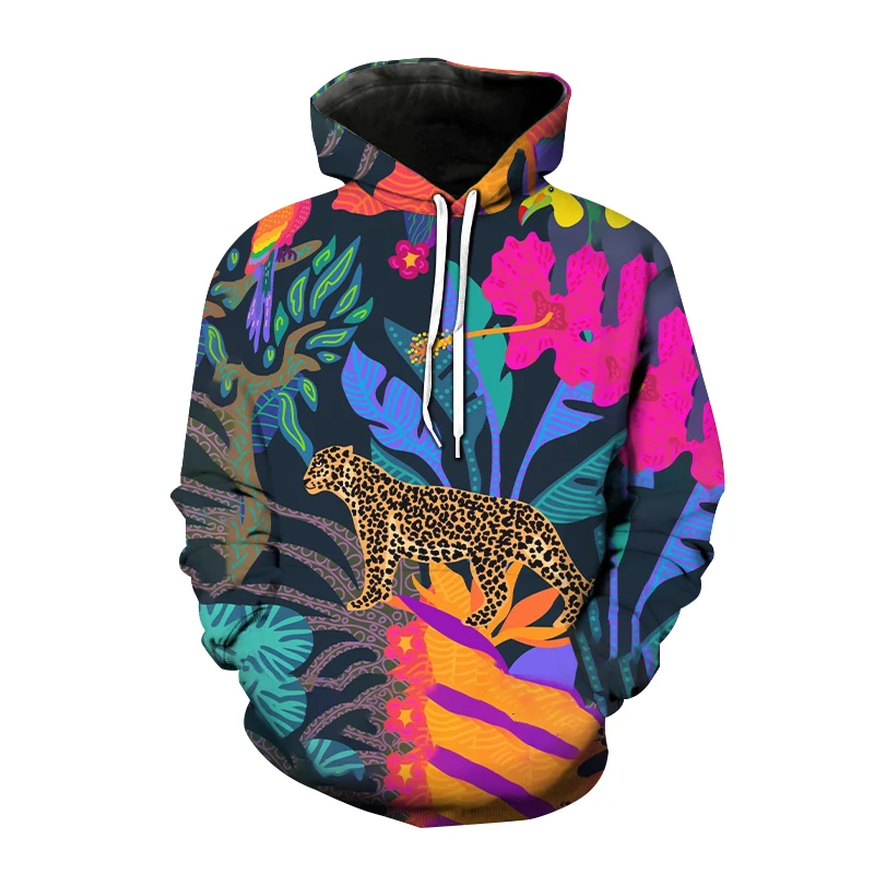 Animal Hoodies Leopard Tiger Zebra 3D Printed Women Streetwear Hoodie Oversized Pullovers Hooded Sweatshirts Woman Tops Clothing