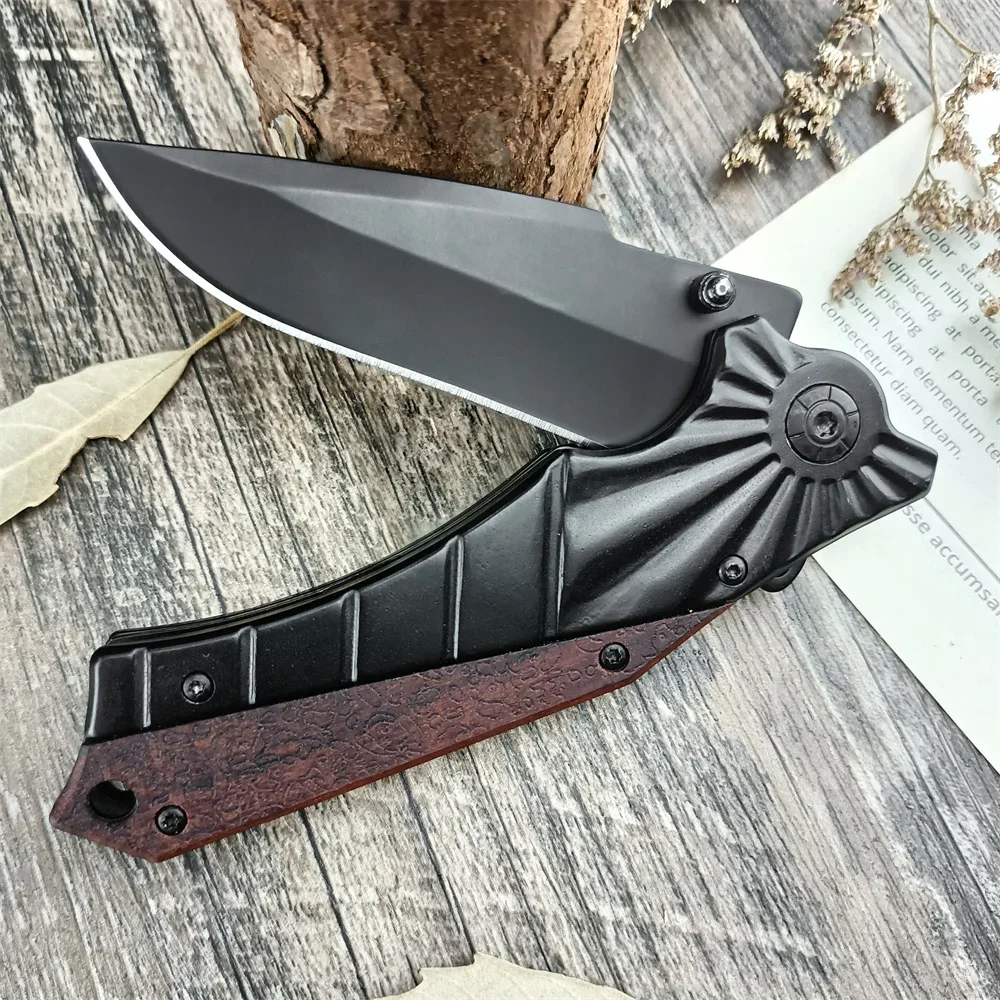 Tactical Classic Folding Knife 5Cr13Mov Plain Blade 420 Steel Handles Camping Hunting Knife Outdoor Survival EDC Fruit Tool