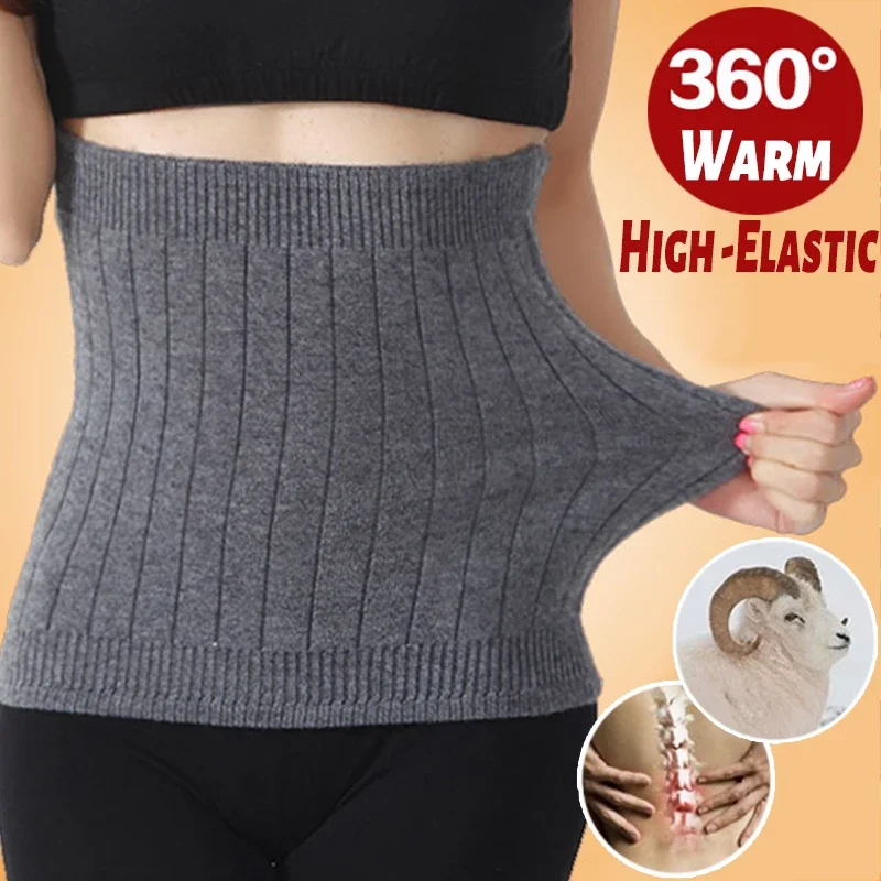 

Stomach Safety Comfortable Lumbar Cold For Support Fitness Protection Cashmere Wool Waist Belts Waist Warmer Stomach Brace Sport