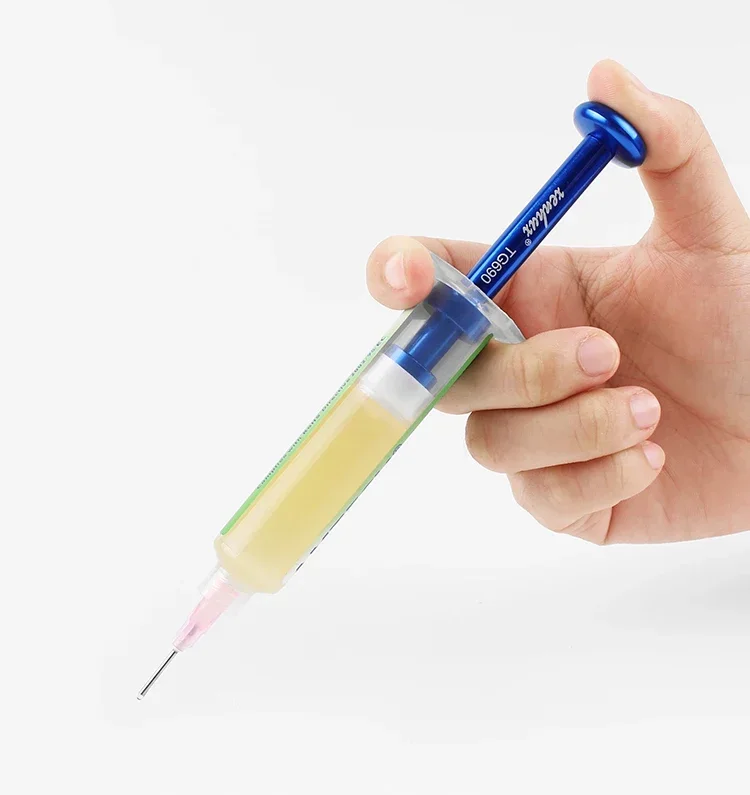 Aluminum alloy push rod Syringe type welding oil solder Flux Tin paste UV glue Welding paste MECHANIC 10ML GREEN UV SOLDER MASK