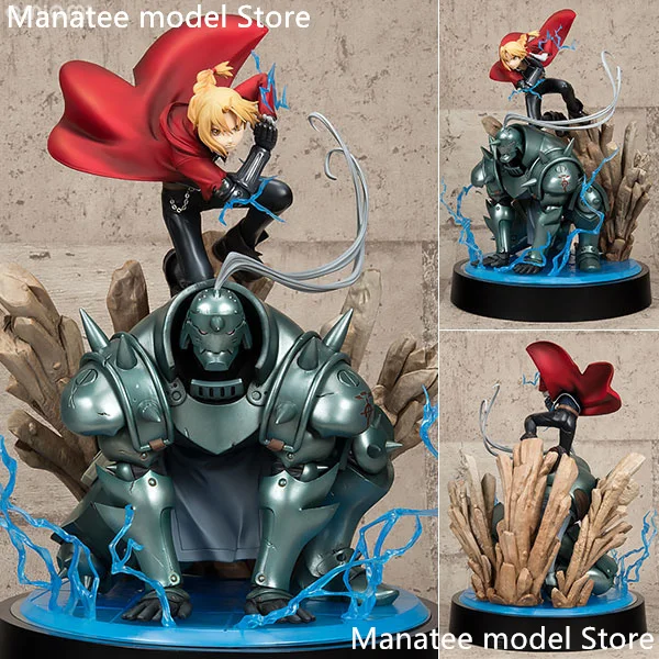 

MegaHouse Original Fullmetal Alchemist Edward & Alphonse Elric Brothers Set PVC Action Figure Anime Model Toys Collection Gift