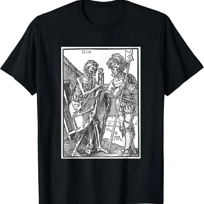 Death and the Landsknecht by Albrecht Durer (1510) Unisex-Adults T-Shirt Black S