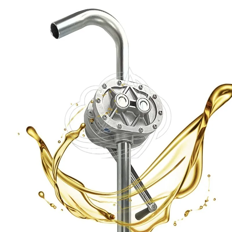 Aluminum Hand Oil Pump With Thickened Hose Hand Crank Fuel Transfer Pump For Barrel Oil Filling Work