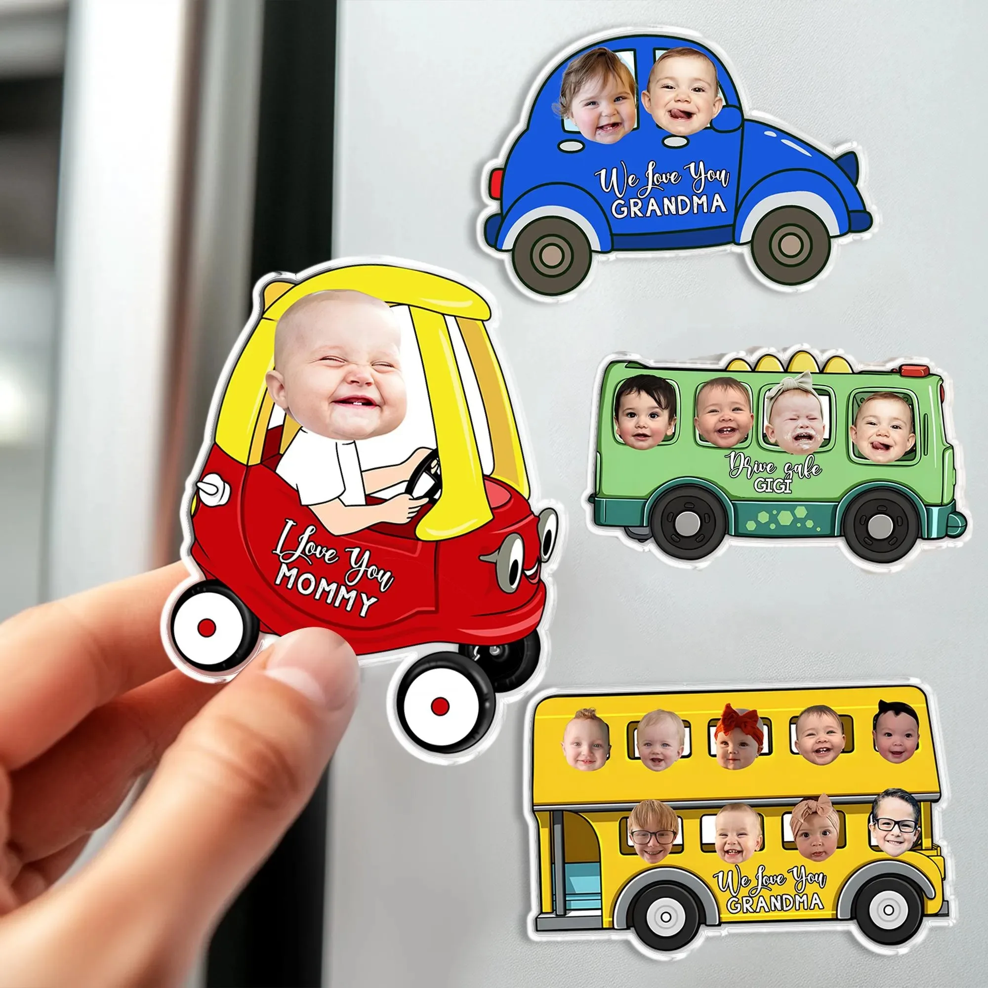 

Custom Fridge Magnet Personalized Portrait And Special Text Household Ornament Fashion Kitchen Decor Creative Present For Family
