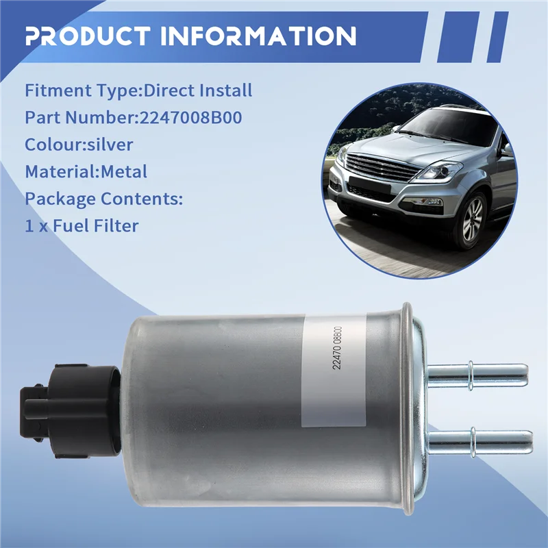 

A45F-Car Air Transport Water Separator Fuel Filter For Ssangyong Rexton Kyron 2247008B00
