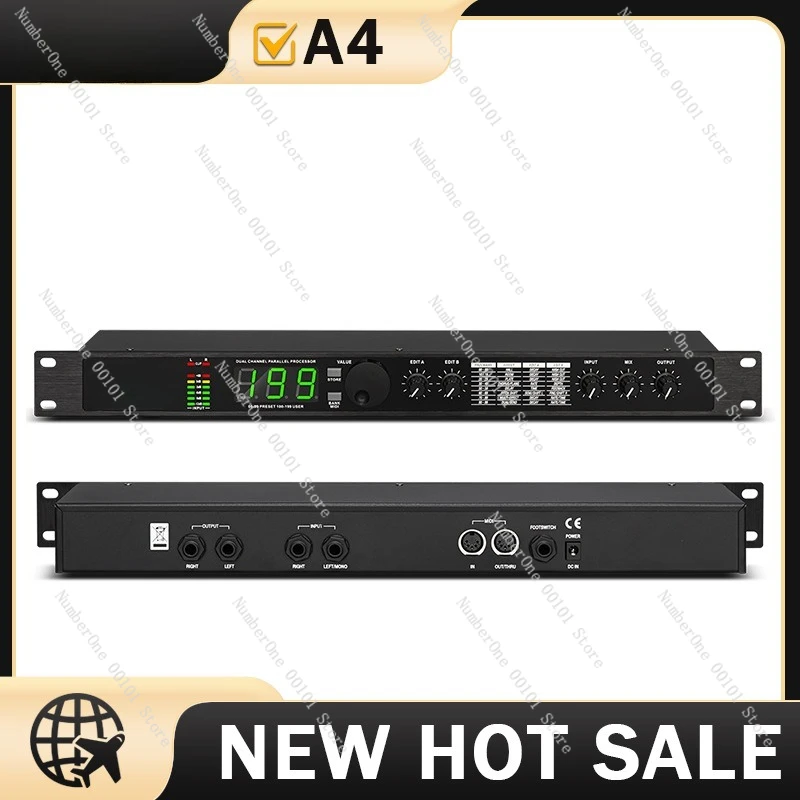 LEUS A4 Cross-Border Small Effects Processor with 199 DSP Professional Effects Mini Reverb Portable Microphone