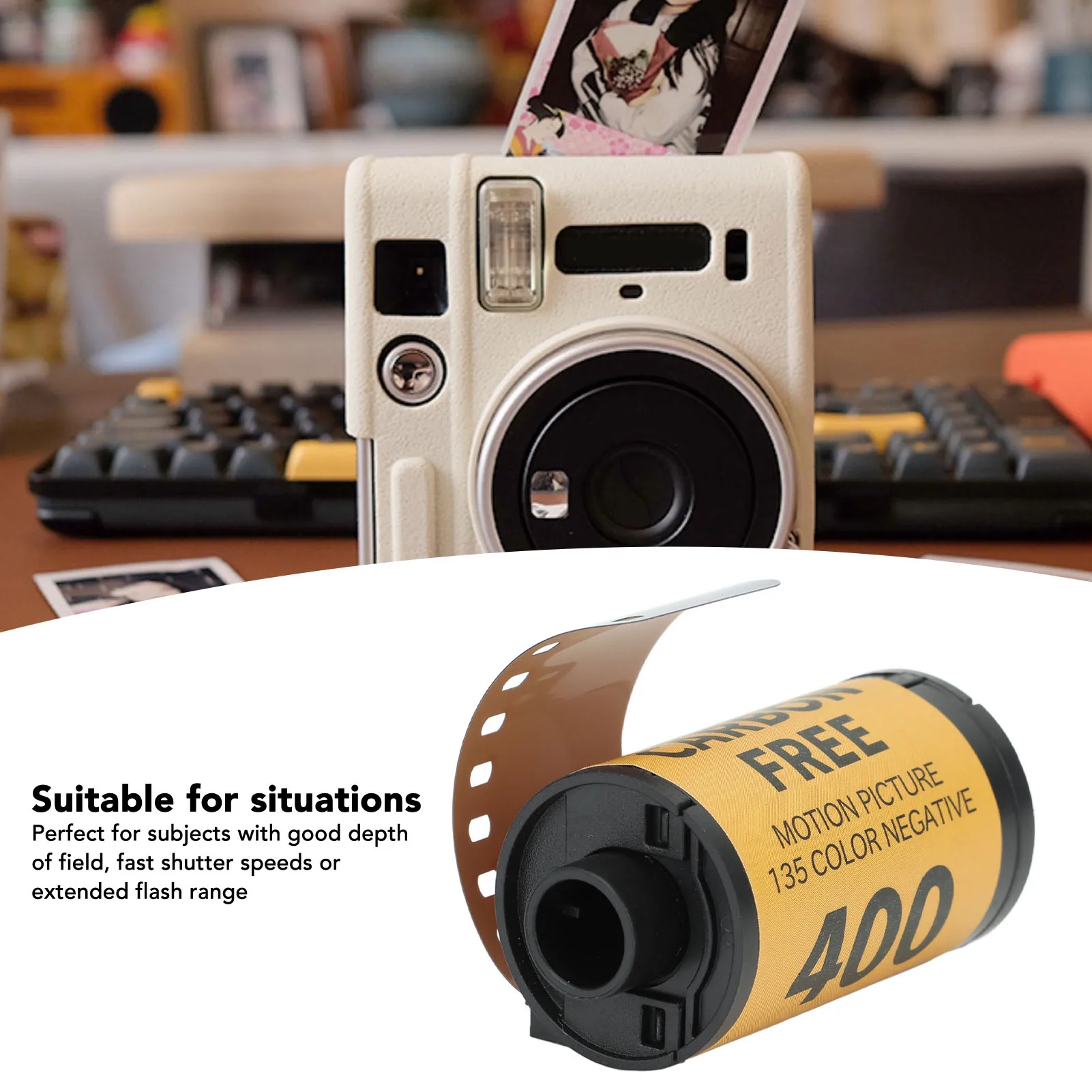 Camera Color Print Film Wide Exposure Latitude High Definition ISO 320‑400 Color Negative Film Fine Grain 35mm for 135 Cameras