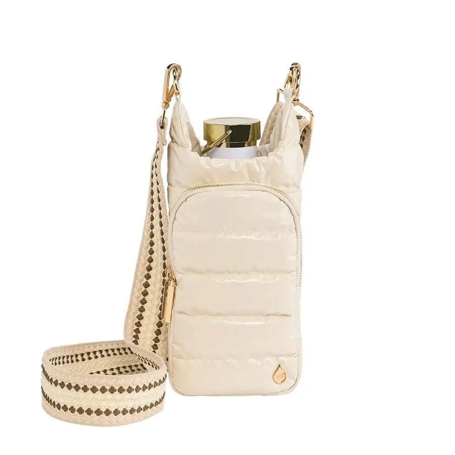 

Гидропакет, подходит для бутылки с водой до 32 унции с ремешком, через плечо HandsFree, сумка-переноска для бутылки с водой с карманом для телефона цвета слоновой кости