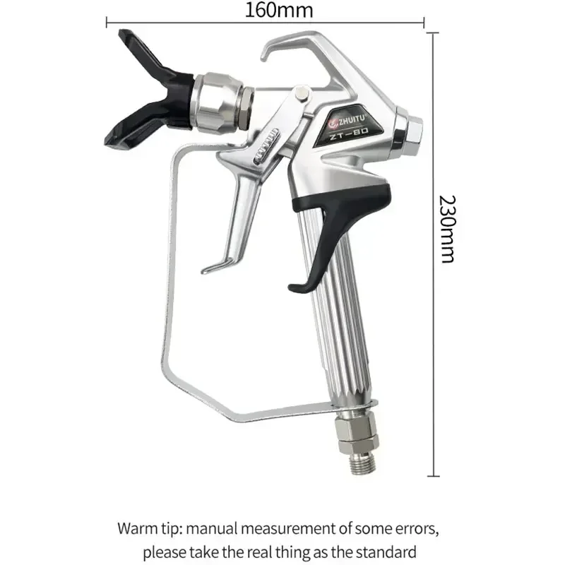 3600psi pistola de acessórios de spray de tinta mal ventilada de alta pressão com protetor de bico de ponta 517 para máquina pulverizadora de bomba