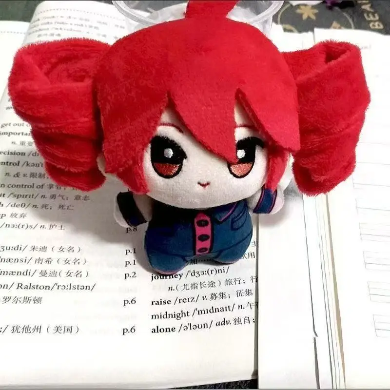 Gefüllte 10 cm hübsche Mädchen Kasane Teto bedruckter Körper Kawaii Baumwollpuppe Plüschtier COS Geburtstagsgeschenk oder süßer Rucksackanhänger