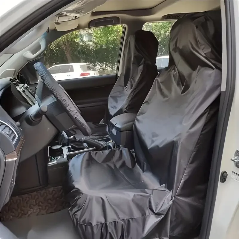 Universal Auto Sitz Schutzhülle Anti-Verschmutzung Schwarz Sitz Abdeckung Innen Sitz Matte Wasserdichte Staub Abdeckung Zubehör Schwarz – Detail 2