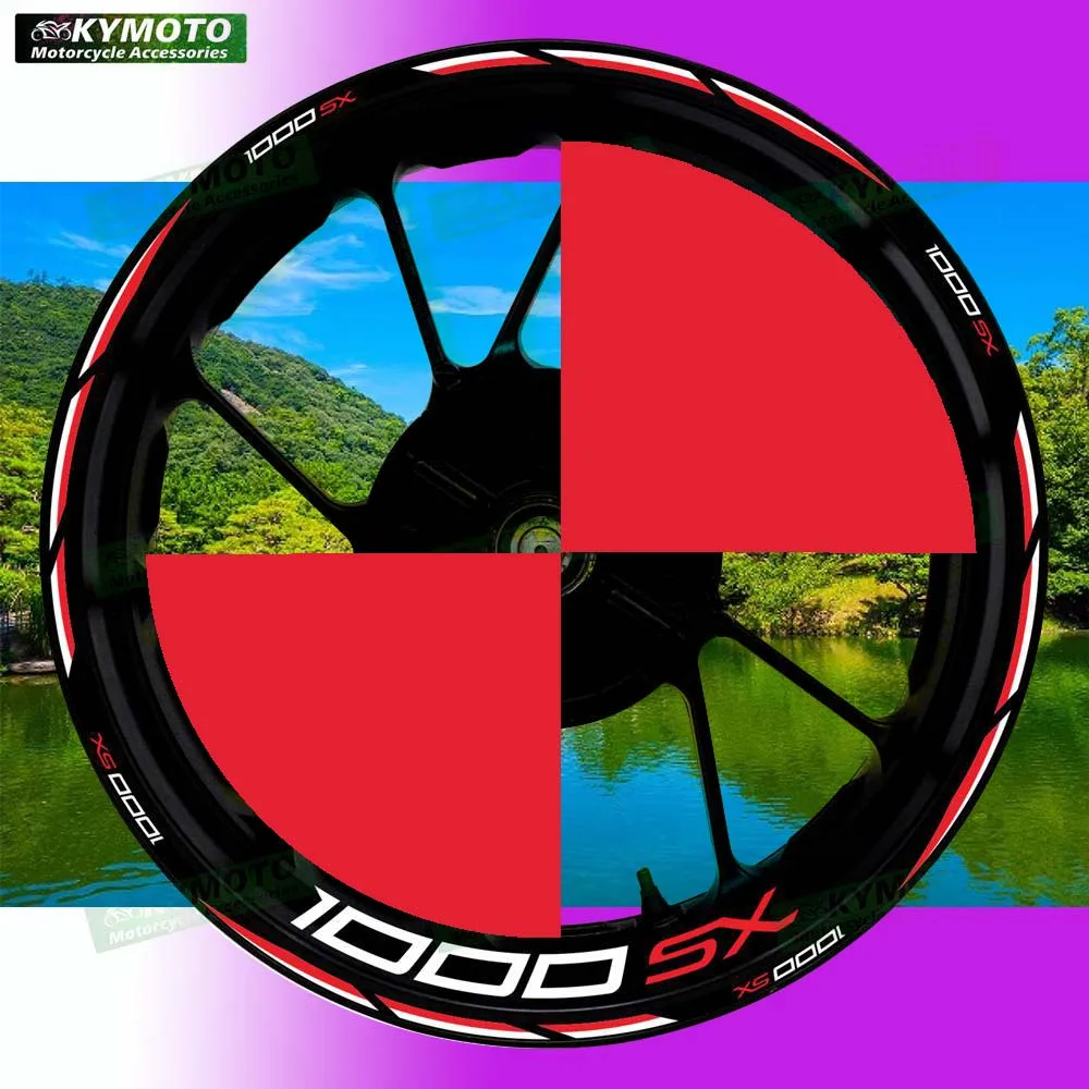 

Для 1000SX 1000 SX аксессуары для мотоциклов 17-дюймовые наклейки на передние и задние колеса обтекатель модифицированные светоотражающие наклейки украшения