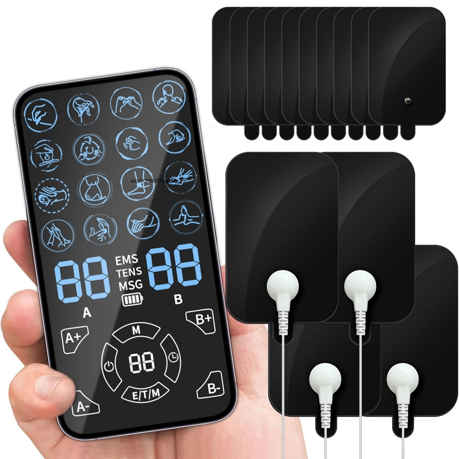EMS Muscle Stimulator Electroestimulador 16 Modes TENS Pulse Back Waist Home Office Daily Relax Massager EMS Muscle Stimulator