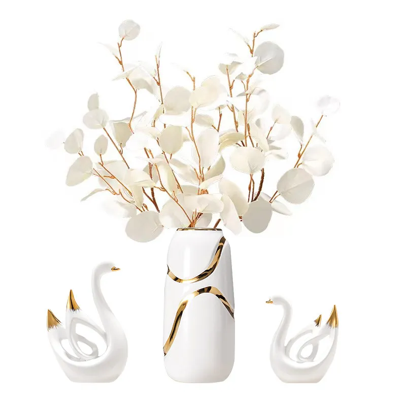 

Light luxury ceramic vase ornament, high-end creative living room flower arrangement, modern dining table decoration