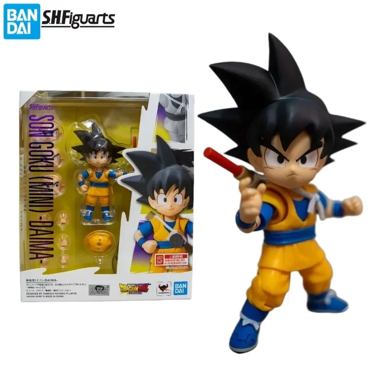 100% Original Bandai SHFiguarts Mini Son Goku Dragon Ball Daima Action Figure Desktop Ornament Collect Decor Hobby Gift