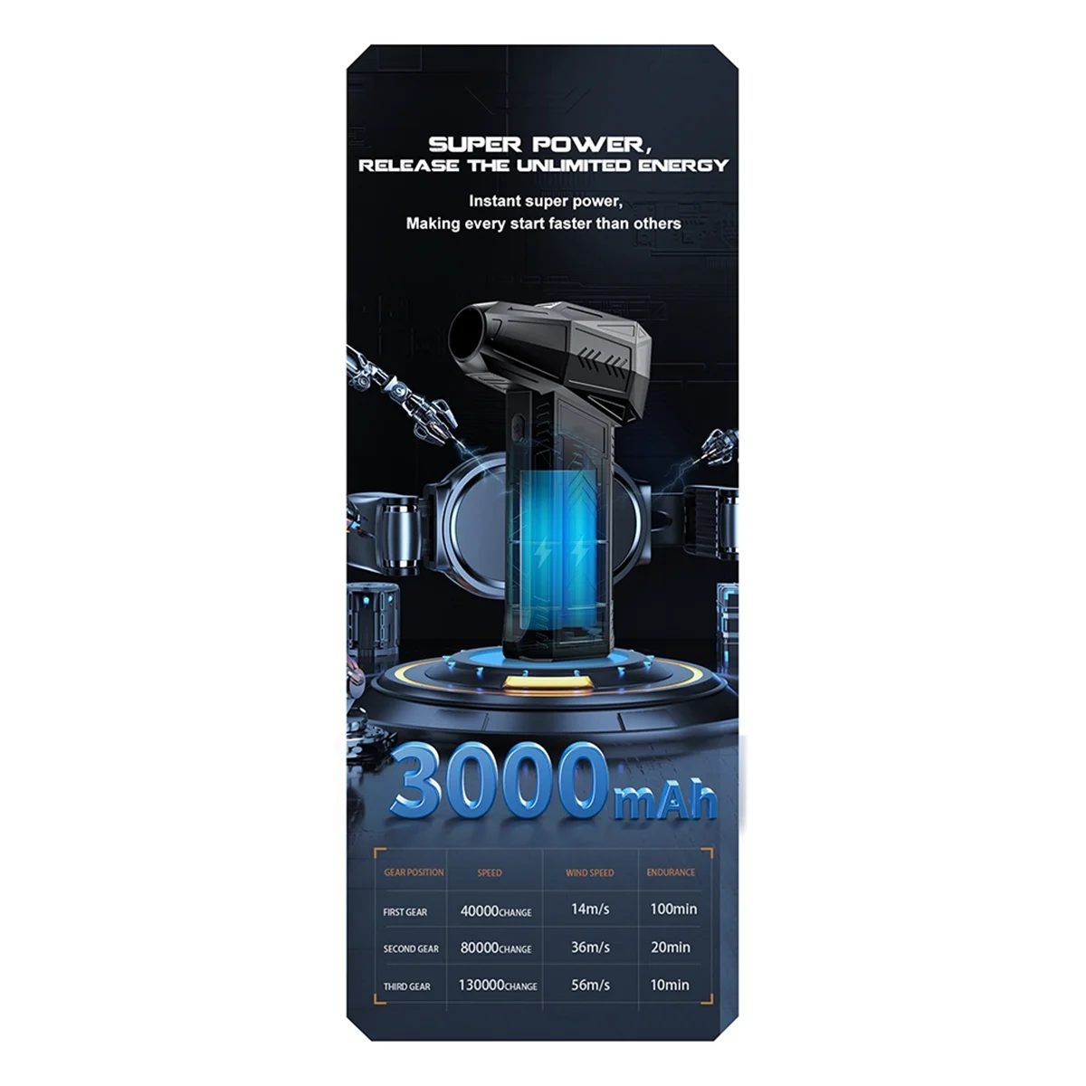 

B12B-X11 Turbo Jet Fan Handheld Mini Violent Blower 130000 RPM