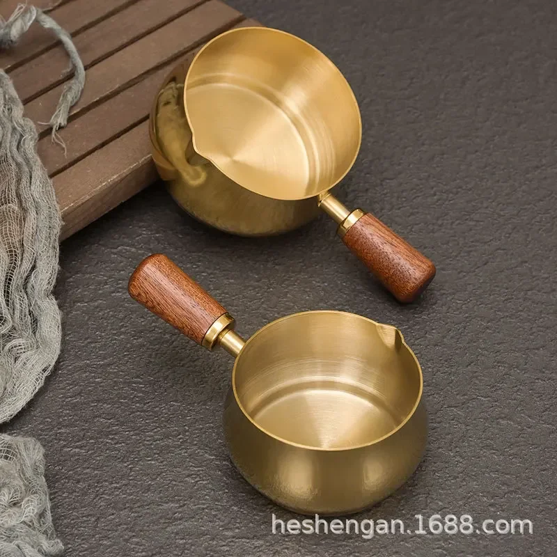 304 stainless steel sauce cup Western sauce cup Steak dressing cup Wooden handle Tomato salad dipping saucer