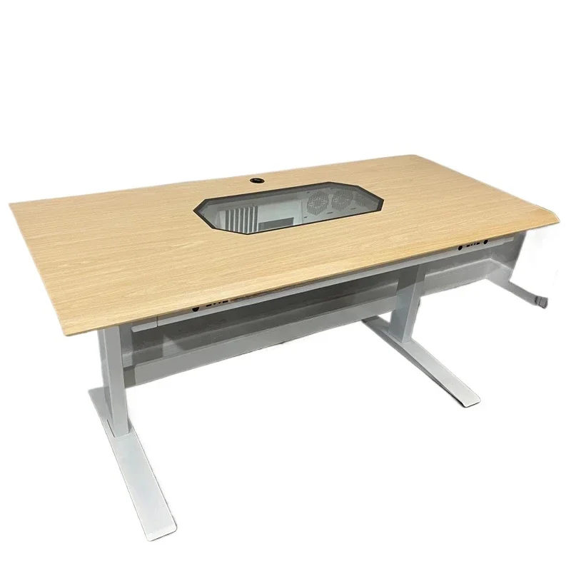 Transparent desktop assembly machine, drawer type large chassis, electric lifting e-sports table