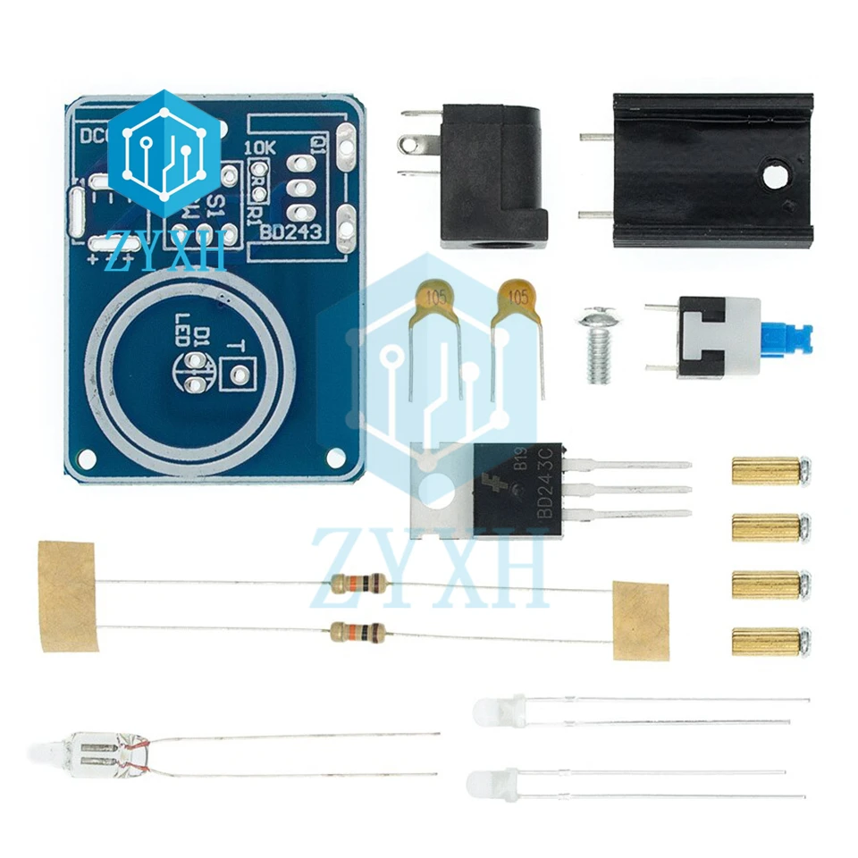 Bagian Kit Kumparan Tesla BD243 Mini Mengirimkan Lampu Listrik Secara Nirkabel untuk Pendidikan/Eksperimen Elektronik