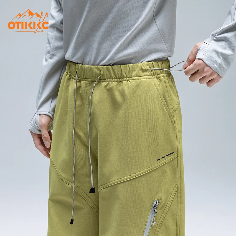 Unisex Mountain‑Style Lightweight Paratrooper Wide‑Leg Pants, Spring & Autumn Water‑Repellent Hiking Casual Softshell Trousers f 4
