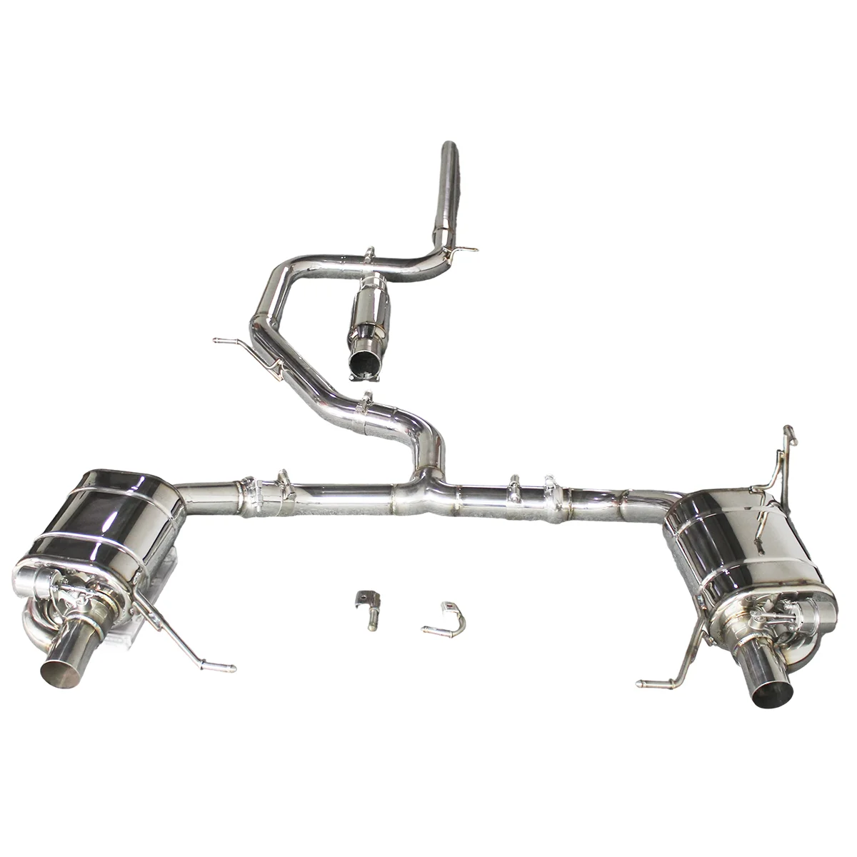Sport Exhaust System for B6/B7 CC Sedan 2.0T - T304 Stainless Steel, Quad Tips, Direct Bolt-On