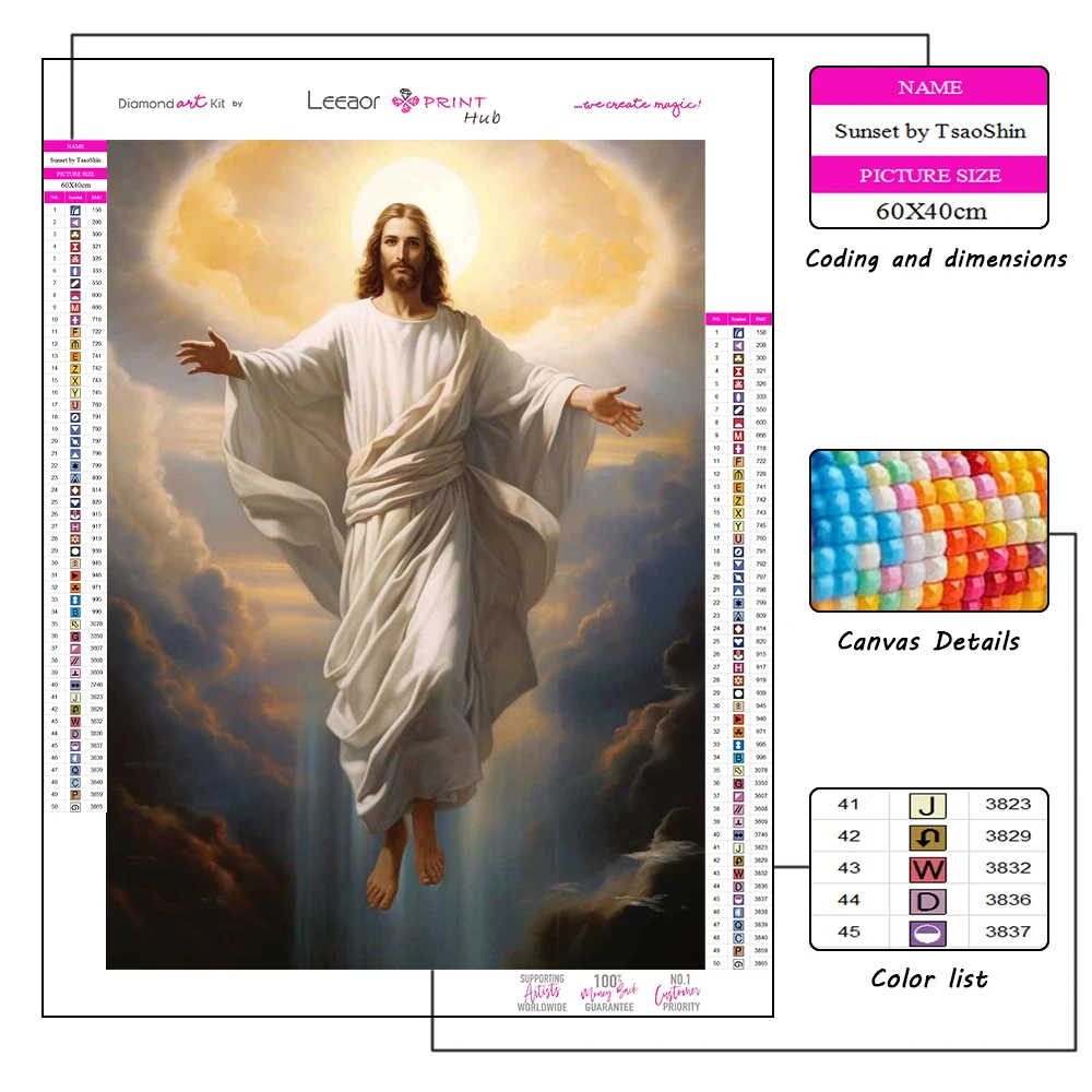 Religious Art Diamond Painting Holy Christ Jesus Mosaic Embroidery Cross Stitch Kit Full Diamond Renaissance Diy Home Decor Gift