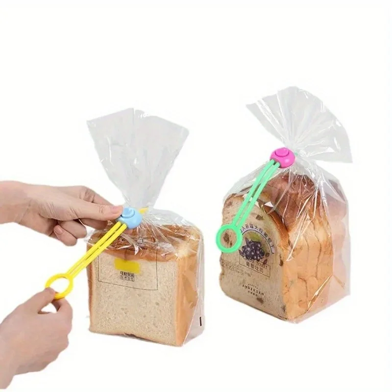 Colorful Sealing Strap Fresh-keeping Clip Longer Preserving the Foods Sealer for Dried Fruit Frozen Foods Kitchen Chips 20pcs