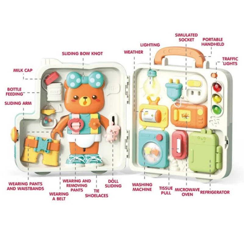 Montessori Lighting Music Busy Board - Zintuiglijk onderwijsspeelgoed voor de ontwikkeling van fijne motoriek bij jonge kinderen