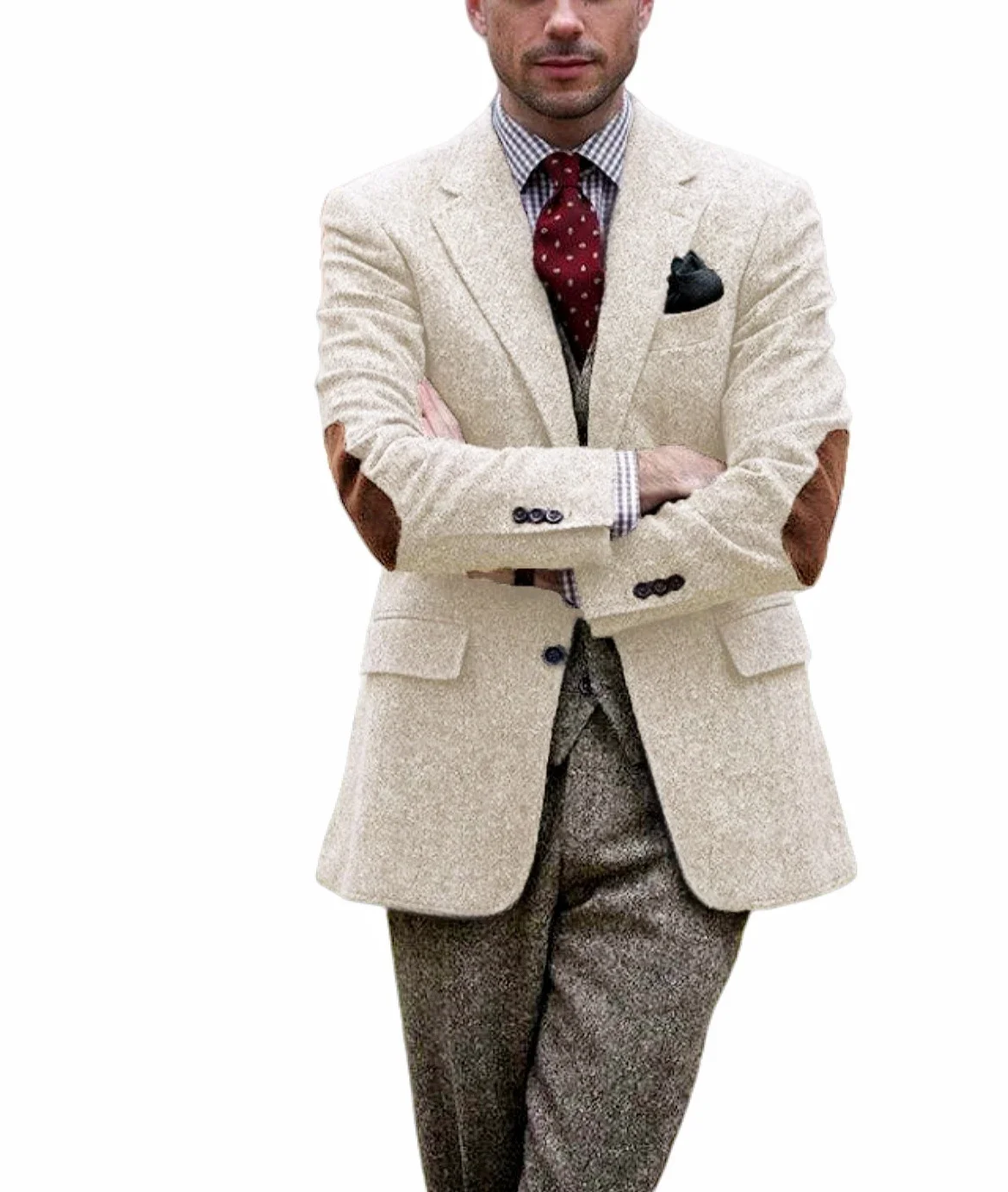 Chaqueta traje espiga hombre británico - usage example