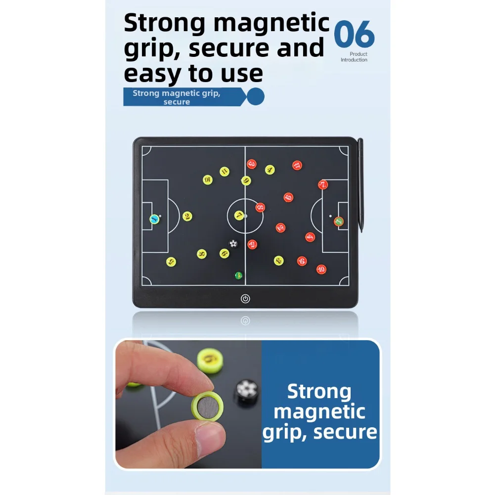 Team Training LCD Strategy Board Strategy Board For Basketball Plastic Construction Portable Lightweight Design