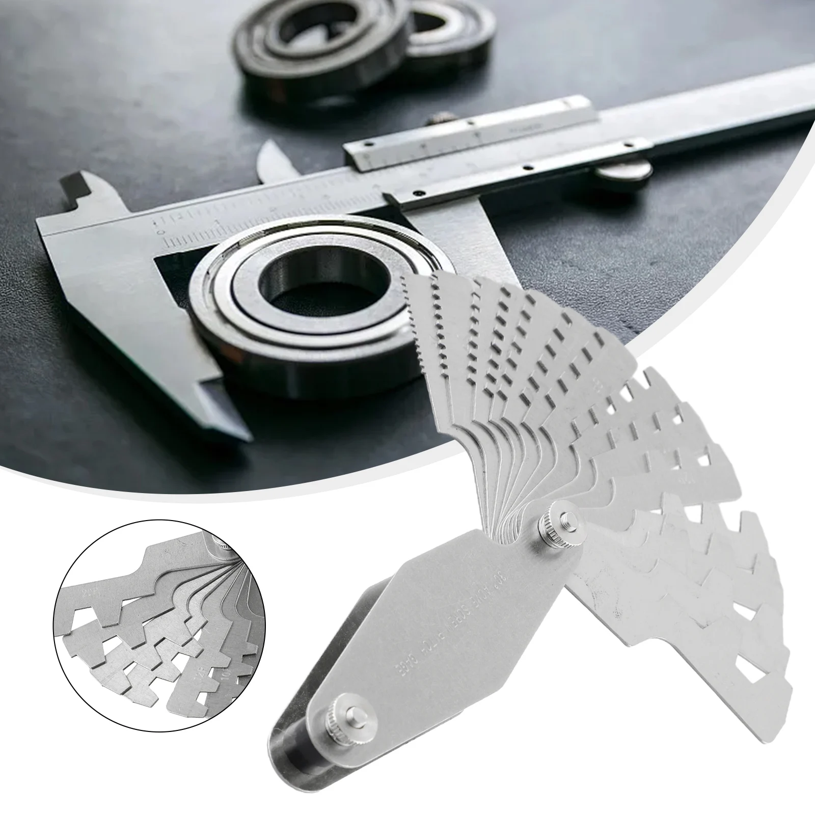 T Thread Gauge 30 Degree For ACME TR30 Screw Pitch Measuring Tool 2P-20P Stainless Steel Metalworking Inspection Instrument