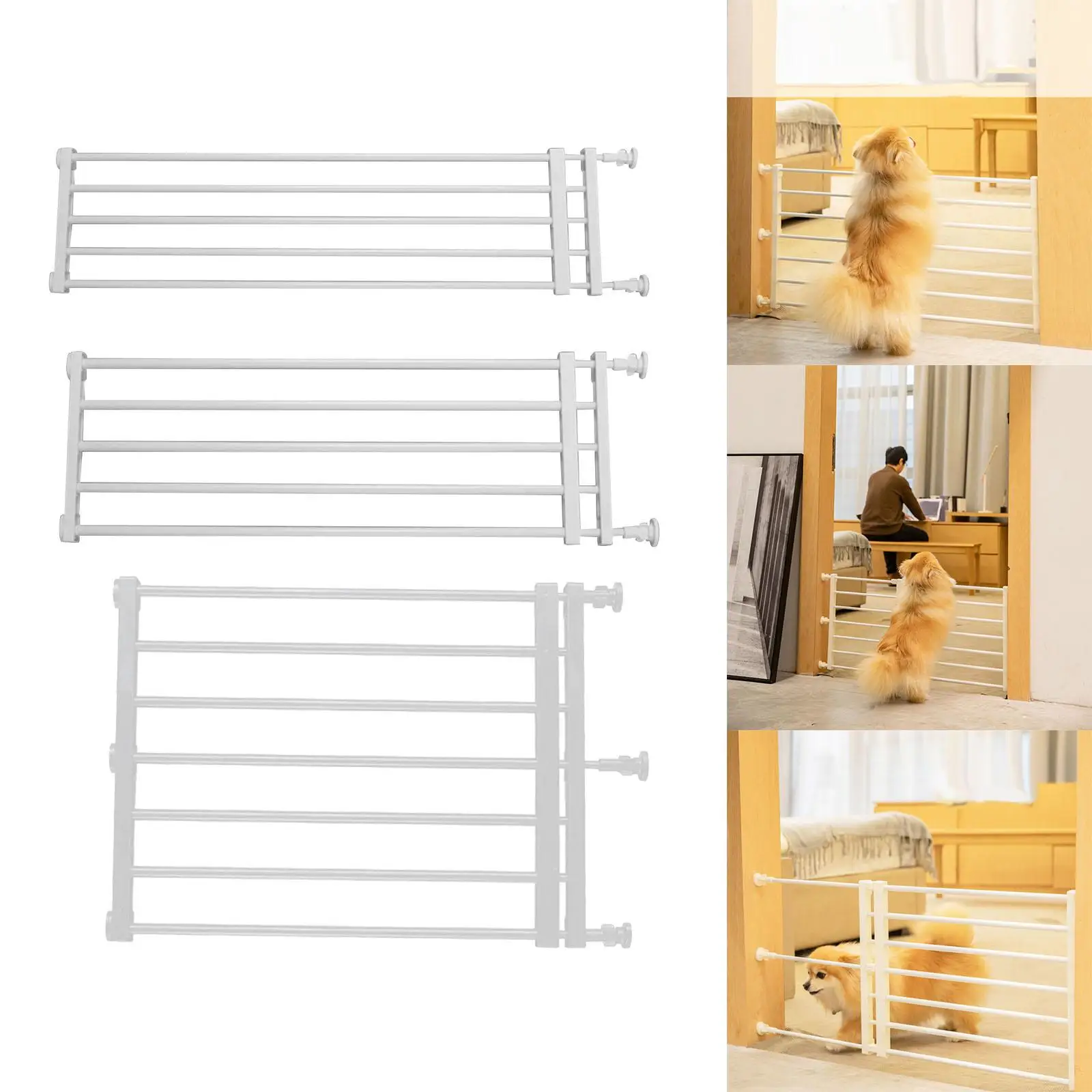 Portable Retractable Pet Dog Gate Stair Gate Barrier Baby Fence Protection Adjustable for Patio Garden Indoor Doorway Stairs