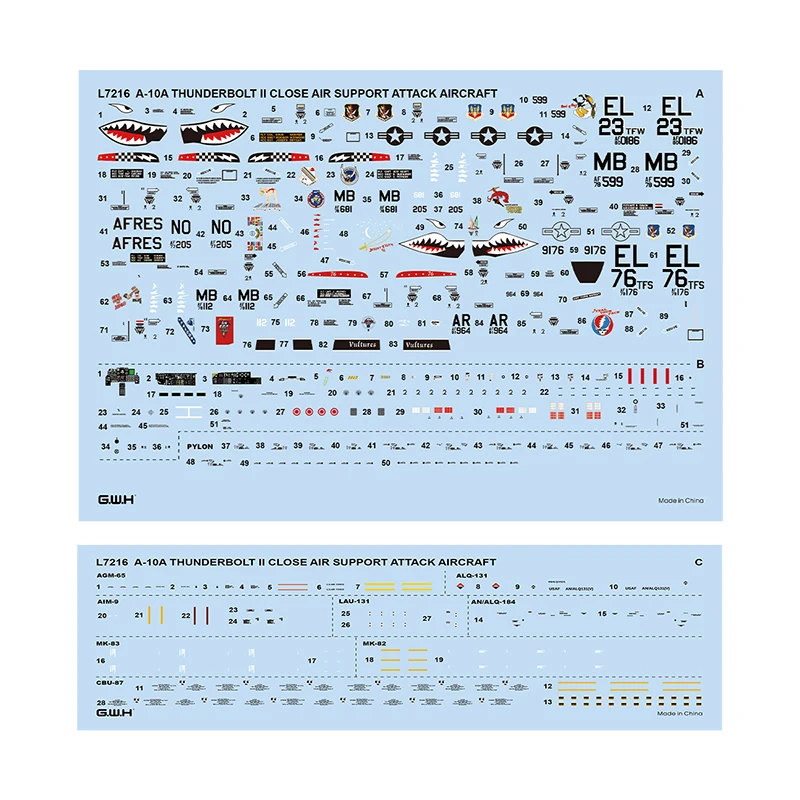 Modelli Great Wall Hobby Kit di montaggio per aerei in scala 1/72 A-10A Thunderbolt II Velivoli d'attacco con supporto aereo chiuso